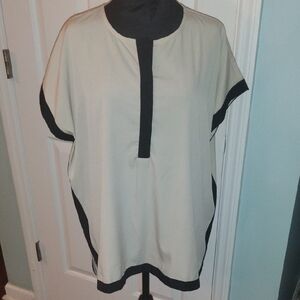Woman's Coldwater Creek Black and Cream Shirt